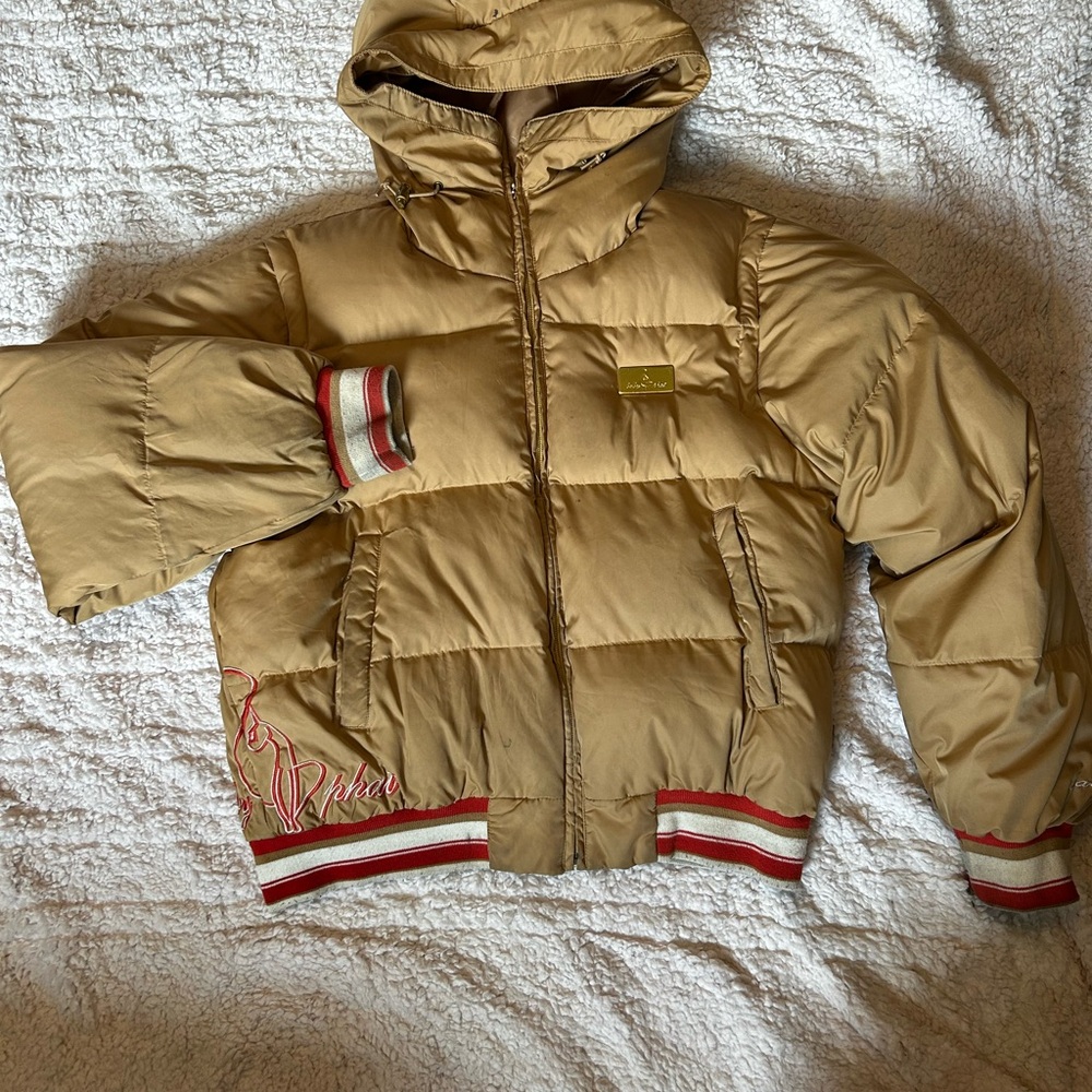 Baby Phat vintage 2000’s tan puffer jacket